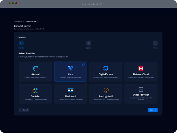 CloudStick Dashboard
